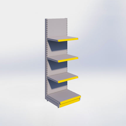 Wandstelling - H215 x B66,5 x D57 cm - 4 niveaus - Grijs