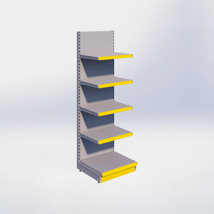 Wandstelling - H215 x B66,5 x D57 cm - 5 niveaus - Grijs