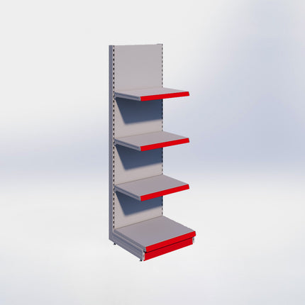 Wandstelling - H215 x B66,5 x D57 cm - 4 niveaus - Grijs