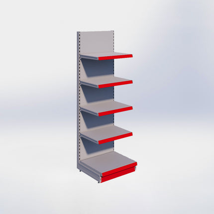 Wandstelling - H215 x B66,5 x D57 cm - 5 niveaus - Grijs