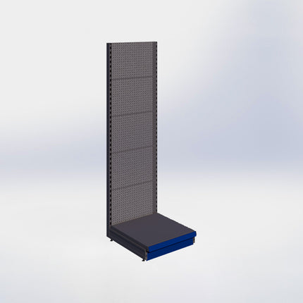 Wandstelling perforatie - H215 x B66,5 x D67 cm - 1 niveau - Antraciet