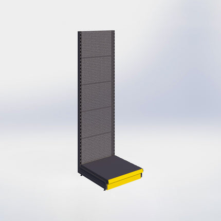 Wandstelling perforatie - H215 x B66,5 x D67 cm - 1 niveau - Antraciet