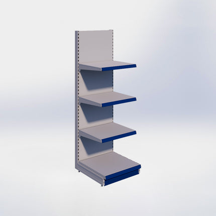 Wandstelling - H215 x B66,5 x D67 cm - 4 niveaus - Grijs