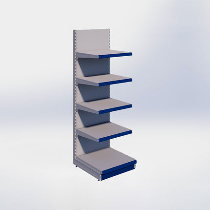 Wandstelling - H215 x B66,5 x D67 cm - 5 niveaus - Grijs