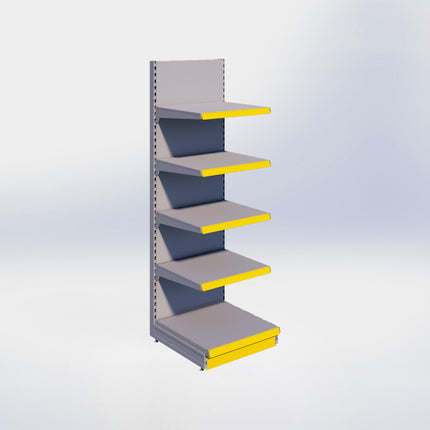 Wandstelling - H215 x B66,5 x D67 cm - 5 niveaus - Grijs