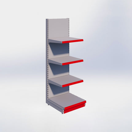 Wandstelling - H215 x B66,5 x D67 cm - 4 niveaus - Grijs