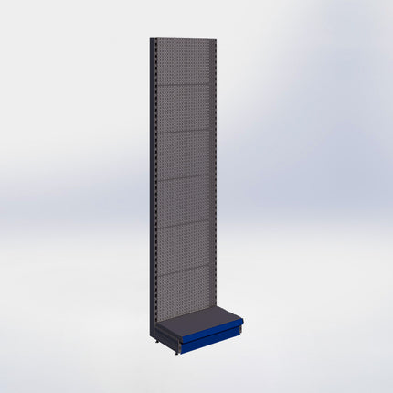 Wandstelling perforatie - H250 x B66,5 x D37 cm - 1 niveau - Antraciet