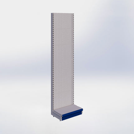 Wandstelling perforatie - H250 x B66,5 x D37 cm - 1 niveau - Grijs