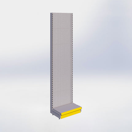 Wandstelling perforatie - H250 x B66,5 x D37 cm - 1 niveau - Grijs