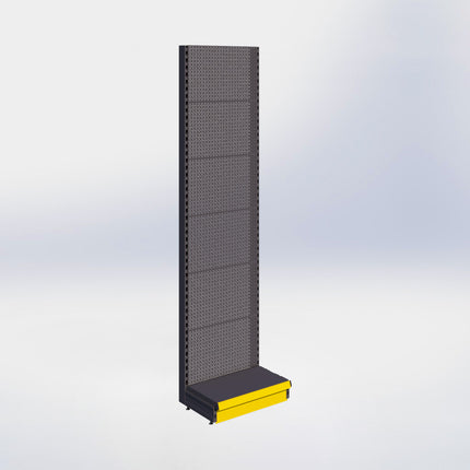 Wandstelling perforatie - H250 x B66,5 x D37 cm - 1 niveau - Antraciet