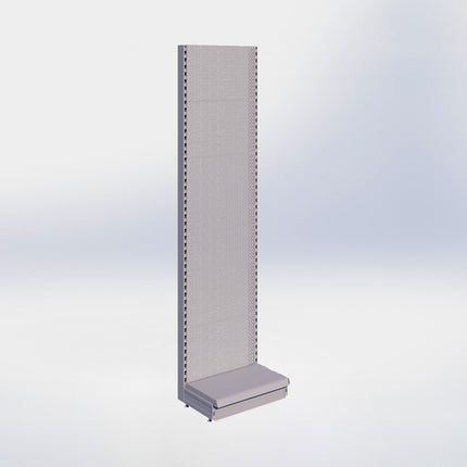 Wandstelling perforatie - H250 x B66,5 x D37 cm - 1 niveau - Grijs