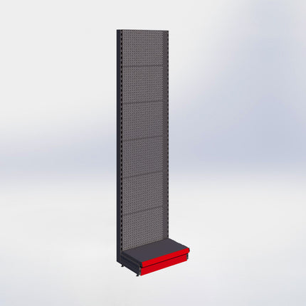 Wandstelling perforatie - H250 x B66,5 x D37 cm - 1 niveau - Antraciet