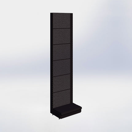 Wandstelling perforatie - H250 x B66,5 x D37 cm - 1 niveau - Zwart