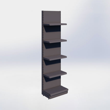 Wandstelling - H250 x B66,5 x D37 cm - 5 niveaus - Antraciet