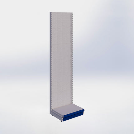 Wandstelling perforatie - H250 x B66,5 x D47 cm - 1 niveau - Grijs