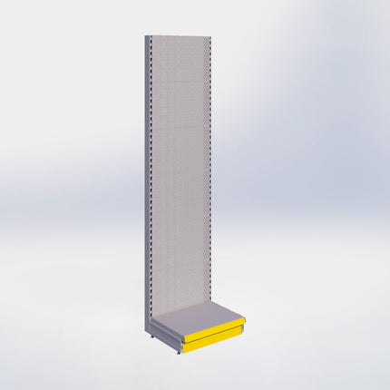 Wandstelling perforatie - H250 x B66,5 x D47 cm - 1 niveau - Grijs