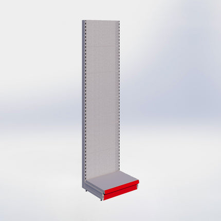 Wandstelling perforatie - H250 x B66,5 x D47 cm - 1 niveau - Grijs