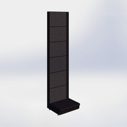 Wandstelling perforatie - H250 x B66,5 x D47 cm - 1 niveau - Zwart