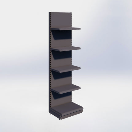 Wandstelling - H250 x B66,5 x D47 cm - 5 niveaus - Antraciet