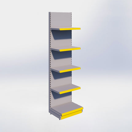 Wandstelling - H250 x B66,5 x D47 cm - 5 niveaus - Grijs