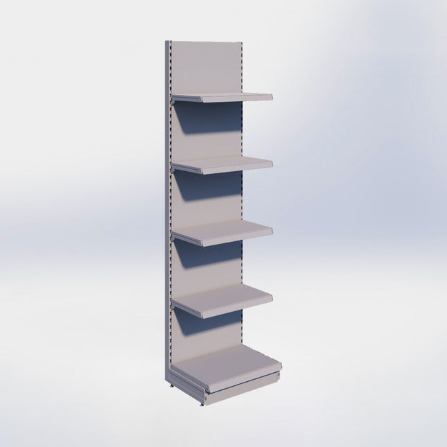 Wandstelling - H250 x B66,5 x D47 cm - 5 niveaus - Grijs
