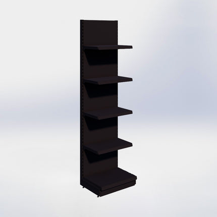 Wandstelling - H250 x B66,5 x D47 cm - 5 niveaus - Zwart