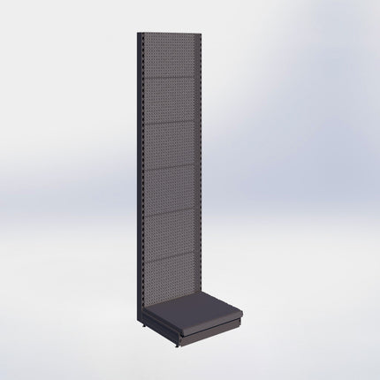 Wandstelling perforatie - H250 x B66,5 x D57 cm - 1 niveau - Antraciet