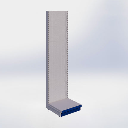 Wandstelling perforatie - H250 x B66,5 x D57 cm - 1 niveau - Grijs