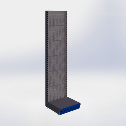 Wandstelling perforatie - H250 x B66,5 x D57 cm - 1 niveau - Antraciet