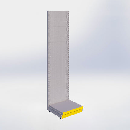 Wandstelling perforatie - H250 x B66,5 x D57 cm - 1 niveau - Grijs