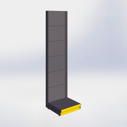 Wandstelling perforatie - H250 x B66,5 x D57 cm - 1 niveau - Antraciet