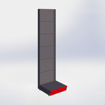 Wandstelling perforatie - H250 x B66,5 x D57 cm - 1 niveau - Antraciet