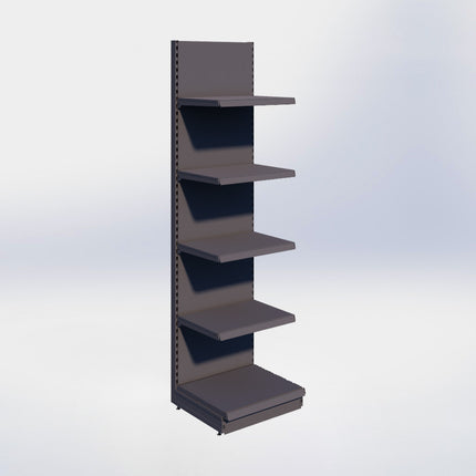 Wandstelling - H250 x B66,5 x D57 cm - 5 niveaus - Antraciet