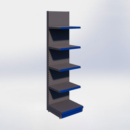 Wandstelling - H250 x B66,5 x D57 cm - 5 niveaus - Antraciet