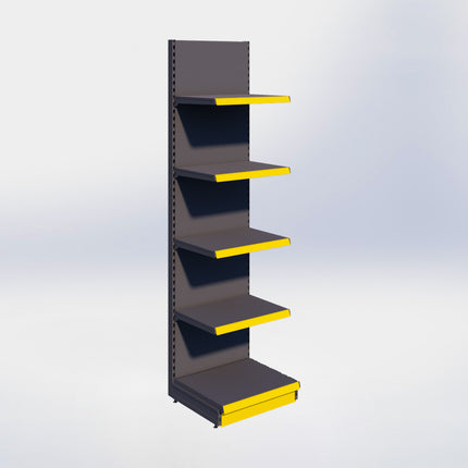 Wandstelling - H250 x B66,5 x D57 cm - 5 niveaus - Antraciet