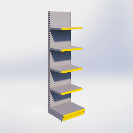 Wandstelling - H250 x B66,5 x D57 cm - 5 niveaus - Grijs
