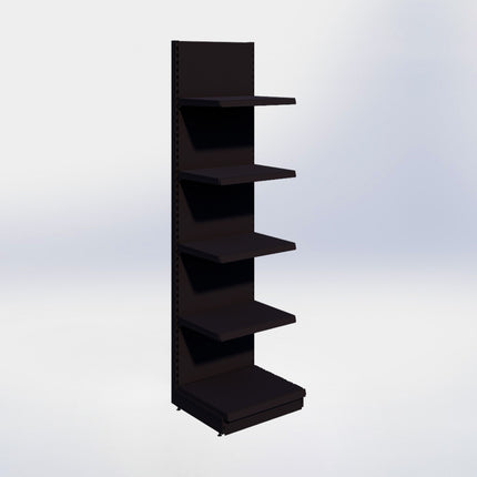Wandstelling - H250 x B66,5 x D57 cm - 5 niveaus - Zwart