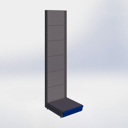 Wandstelling perforatie - H250 x B66,5 x D67 cm - 1 niveau - Antraciet