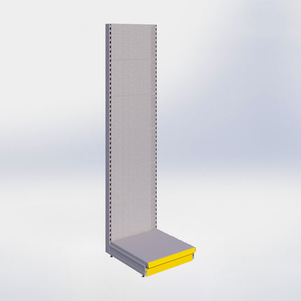 Wandstelling perforatie - H250 x B66,5 x D67 cm - 1 niveau - Grijs