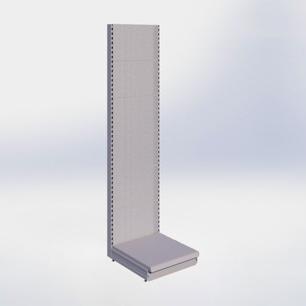 Wandstelling perforatie - H250 x B66,5 x D67 cm - 1 niveau - Grijs