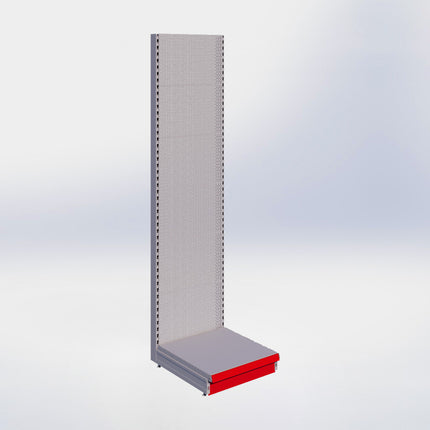 Wandstelling perforatie - H250 x B66,5 x D67 cm - 1 niveau - Grijs