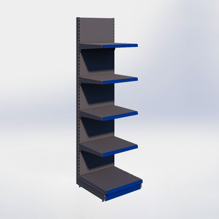 Wandstelling - H250 x B66,5 x D67 cm - 5 niveaus - Antraciet