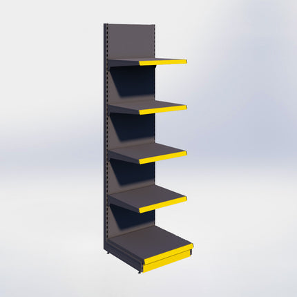 Wandstelling - H250 x B66,5 x D67 cm - 5 niveaus - Antraciet