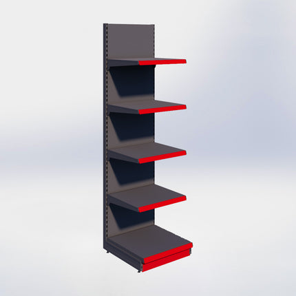 Wandstelling - H250 x B66,5 x D67 cm - 5 niveaus - Antraciet
