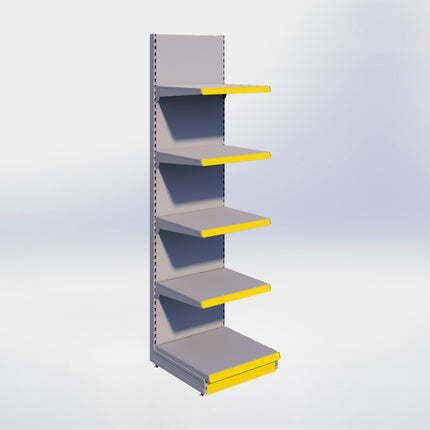 Wandstelling - H250 x B66,5 x D67 cm - 5 niveaus - Grijs