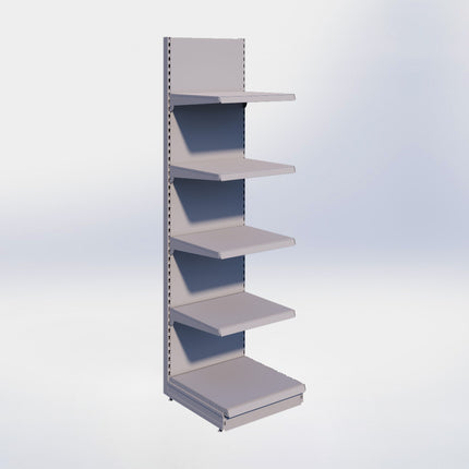Wandstelling - H250 x B66,5 x D67 cm - 5 niveaus - Grijs