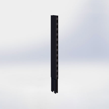 Verlengstuk - H60 x B3 x D8 cm - Zwart