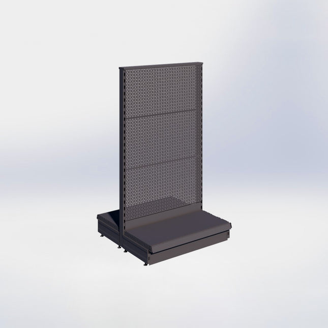 Middenstelling perforatie - H140 x B80 x D37 cm - 1 niveau - Antraciet