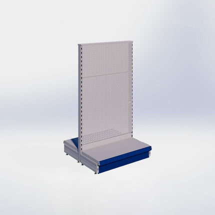 Middenstelling perforatie - H140 x B80 x D37 cm - 1 niveau - Grijs