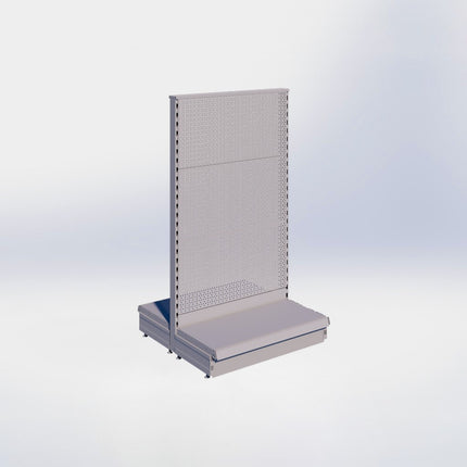 Middenstelling perforatie - H140 x B80 x D37 cm - 1 niveau - Grijs